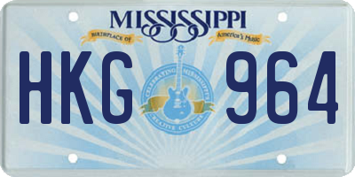 MS license plate HKG964