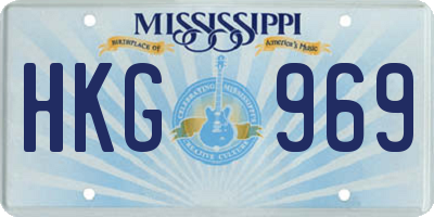 MS license plate HKG969