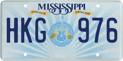 MS license plate HKG976