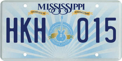 MS license plate HKH015