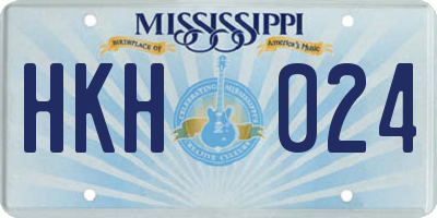 MS license plate HKH024