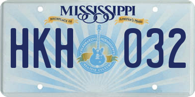 MS license plate HKH032