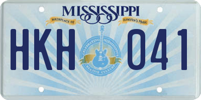 MS license plate HKH041