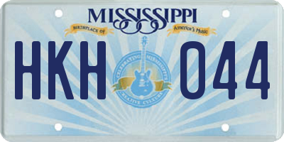MS license plate HKH044