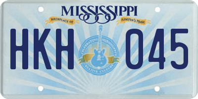 MS license plate HKH045