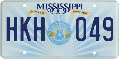 MS license plate HKH049