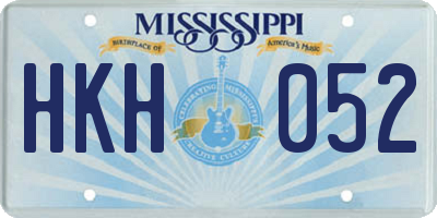 MS license plate HKH052