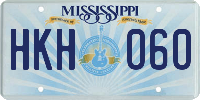 MS license plate HKH060