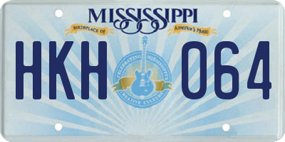 MS license plate HKH064