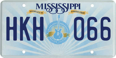 MS license plate HKH066