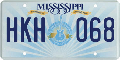 MS license plate HKH068