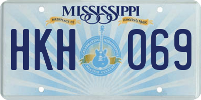MS license plate HKH069