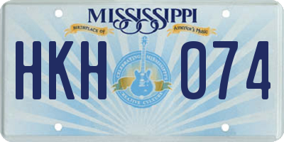 MS license plate HKH074
