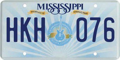 MS license plate HKH076