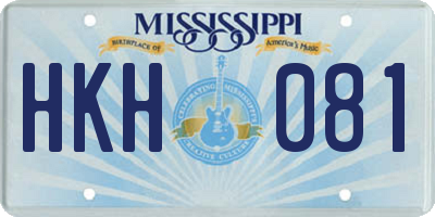 MS license plate HKH081