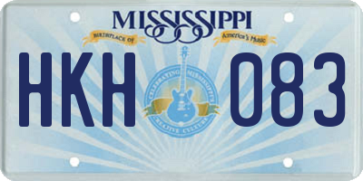 MS license plate HKH083