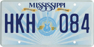 MS license plate HKH084