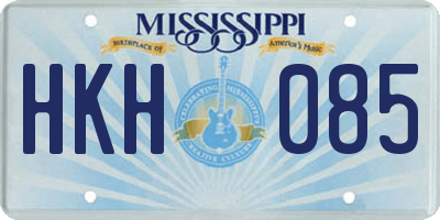 MS license plate HKH085