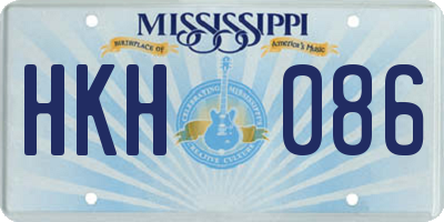 MS license plate HKH086
