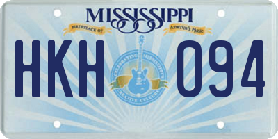MS license plate HKH094