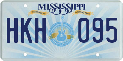 MS license plate HKH095