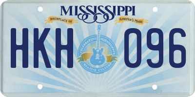 MS license plate HKH096