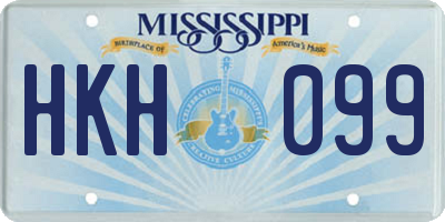 MS license plate HKH099