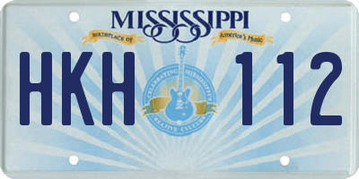 MS license plate HKH112