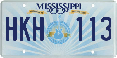 MS license plate HKH113