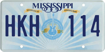MS license plate HKH114