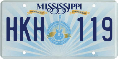 MS license plate HKH119