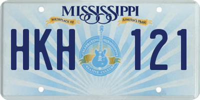 MS license plate HKH121