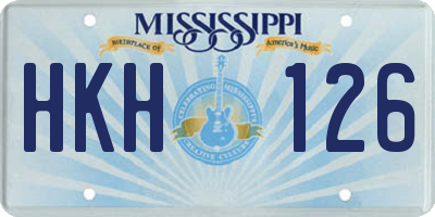MS license plate HKH126