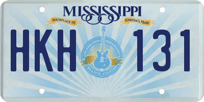 MS license plate HKH131