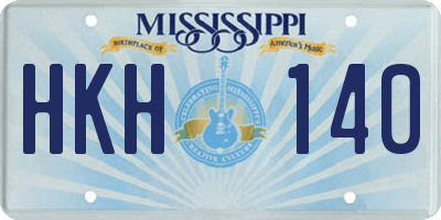MS license plate HKH140
