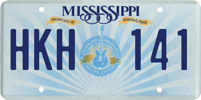 MS license plate HKH141