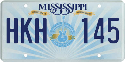 MS license plate HKH145
