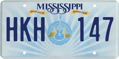 MS license plate HKH147