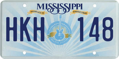 MS license plate HKH148