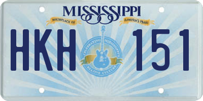 MS license plate HKH151