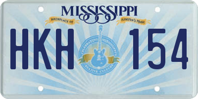 MS license plate HKH154