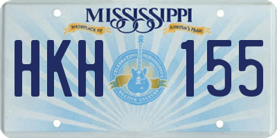 MS license plate HKH155