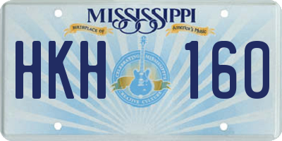 MS license plate HKH160