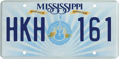 MS license plate HKH161