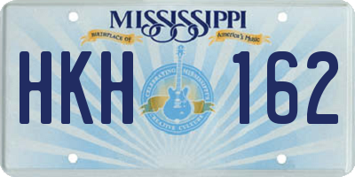 MS license plate HKH162