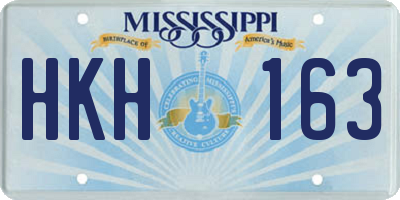 MS license plate HKH163