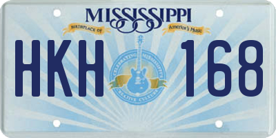MS license plate HKH168