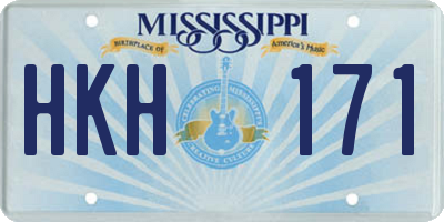 MS license plate HKH171