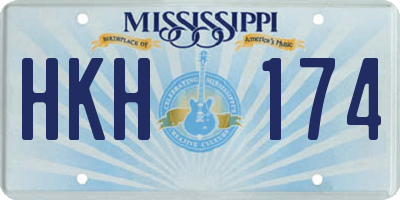 MS license plate HKH174