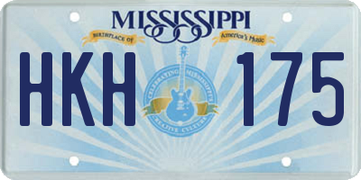 MS license plate HKH175